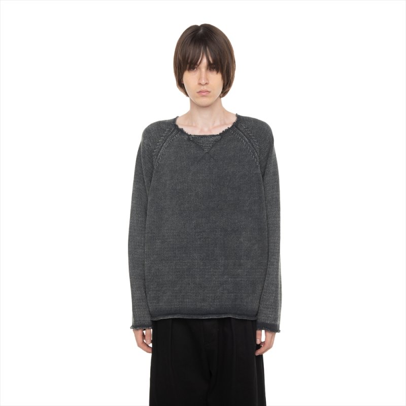 画像2: DAIRIKU/Vintage Washed Pullover Knit Sweater（Black）［ヴィンテージウォッシュドニットセーター-26春夏］