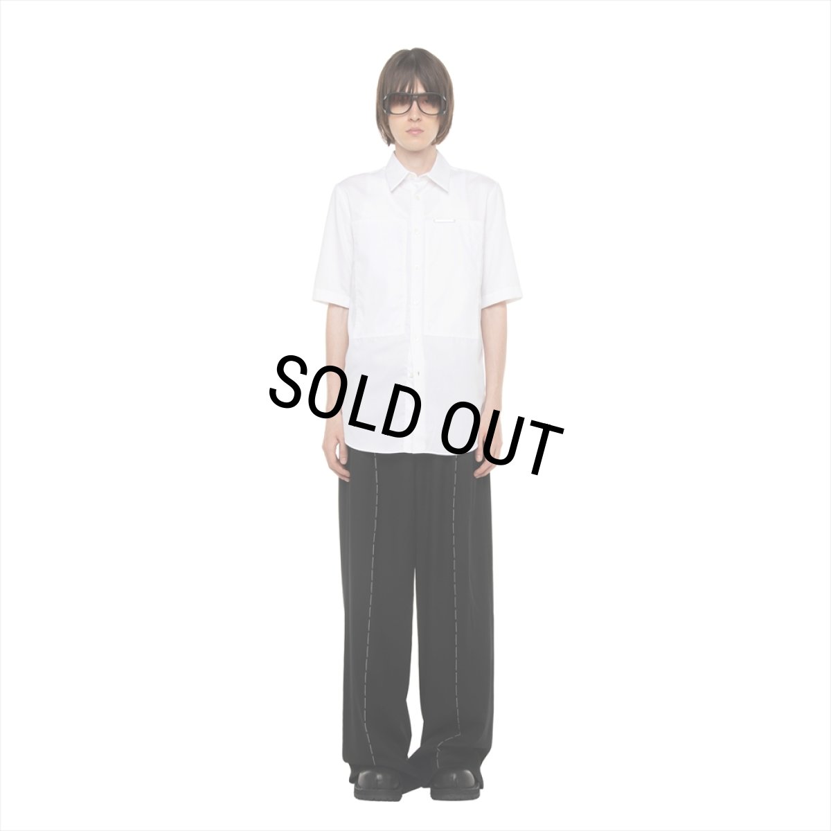 画像5: 【30%OFF】DAIRIKU/"Benjamin" W-PKT Dress H-S Shirt（White）［ダブルポケットドレスシャツ-26春夏］ (5)
