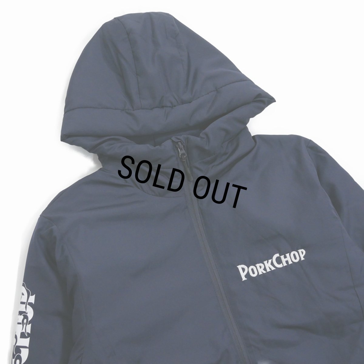 画像4: PORKCHOP/BURNING LOGO HOODED JKT（NAVY）［バーニングロゴフーデッドJKT-25秋冬］ (4)