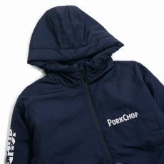 画像4: PORKCHOP/BURNING LOGO HOODED JKT（NAVY）［バーニングロゴフーデッドJKT-25秋冬］ (4)