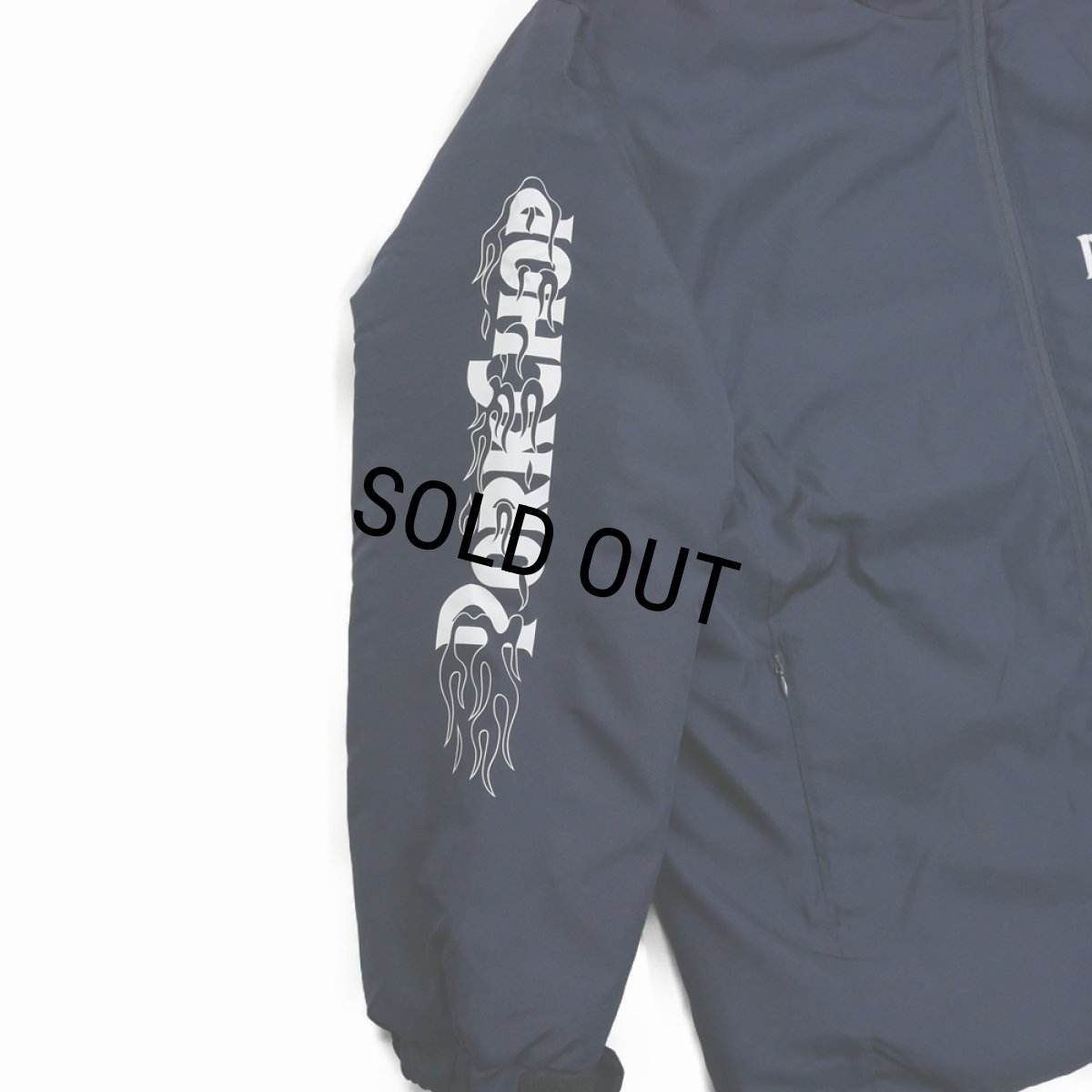 画像3: PORKCHOP/BURNING LOGO HOODED JKT（NAVY）［バーニングロゴフーデッドJKT-25秋冬］ (3)