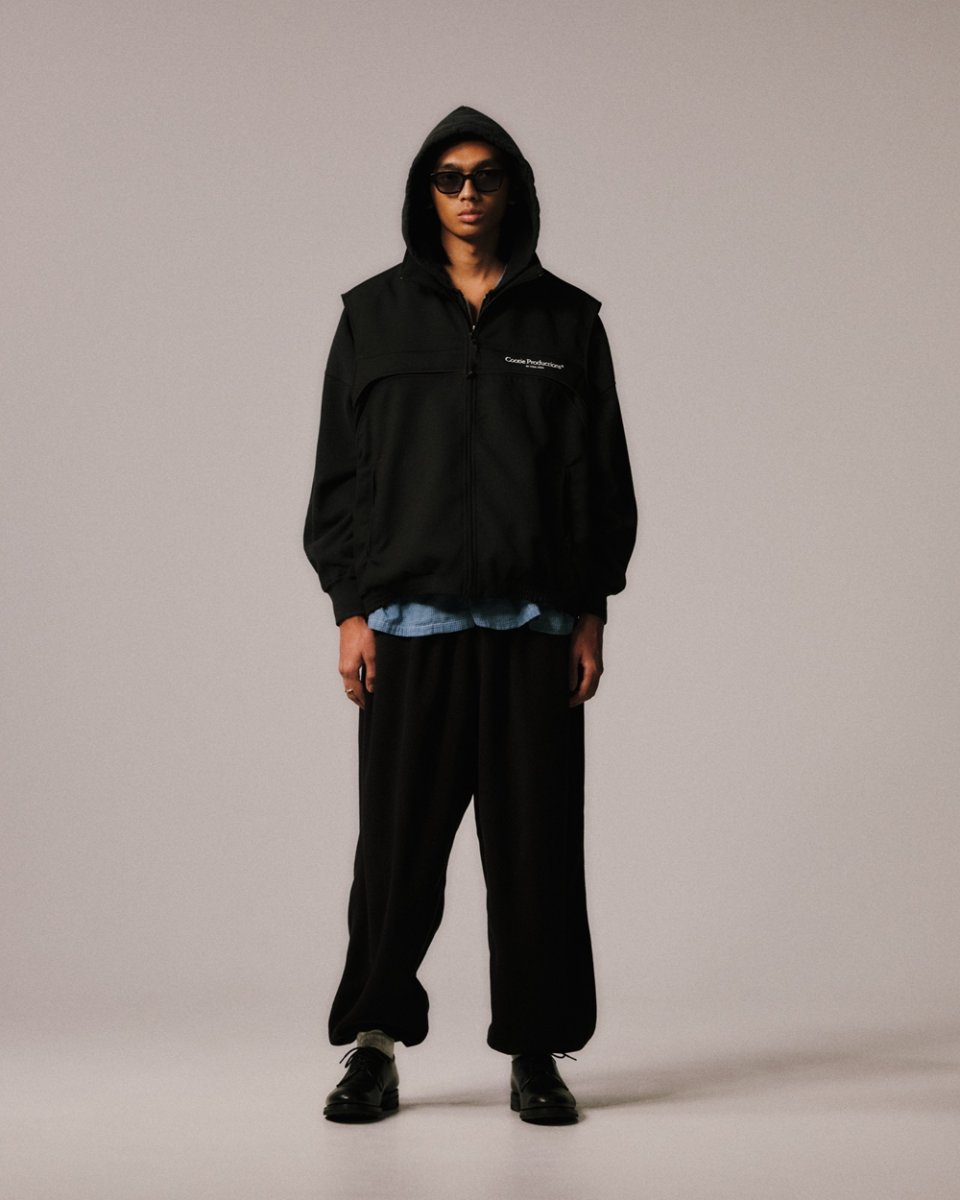 画像4: COOTIE PRODUCTIONS/Fleece Wide Easy Pants（Black）［フリースワイドイージーパンツ-26春夏］ (4)