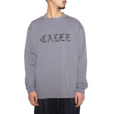 画像7: CALEE/O/E LOGO HEAVY WEIGHT L/S TEE（CHARCOAL）［ヘビーウエイト長袖T-25秋冬］ (7)