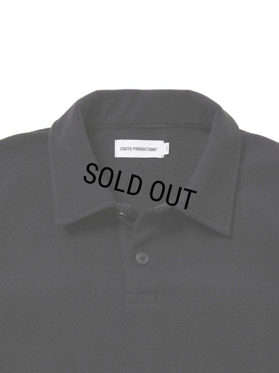 画像3: COOTIE PRODUCTIONS/Fleece Sweat Polo Shirt（Black）［フリースポロ-26春夏］ (3)