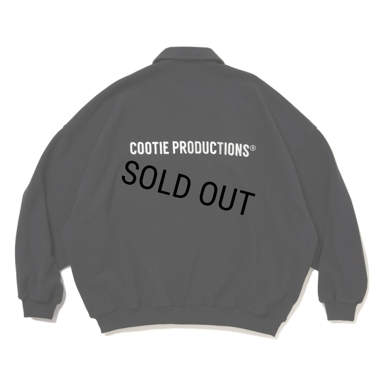 画像1: COOTIE PRODUCTIONS/Fleece Sweat Polo Shirt（Black）［フリースポロ-26春夏］ (1)