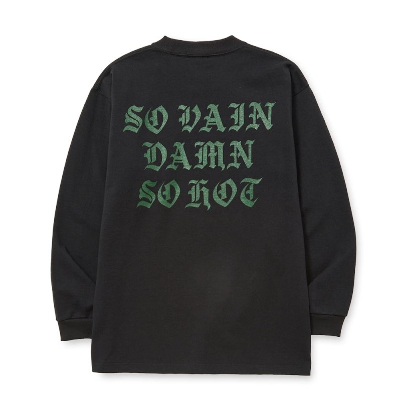 画像2: CALEE/O/E LOGO HEAVY WEIGHT L/S TEE（BLACK）［ヘビーウエイト長袖T-25秋冬］