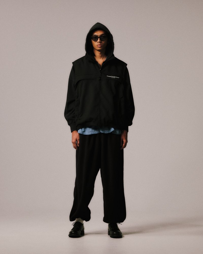 画像3: COOTIE PRODUCTIONS/Fleece Wide Easy Pants（Black）［フリースワイドイージーパンツ-26春夏］