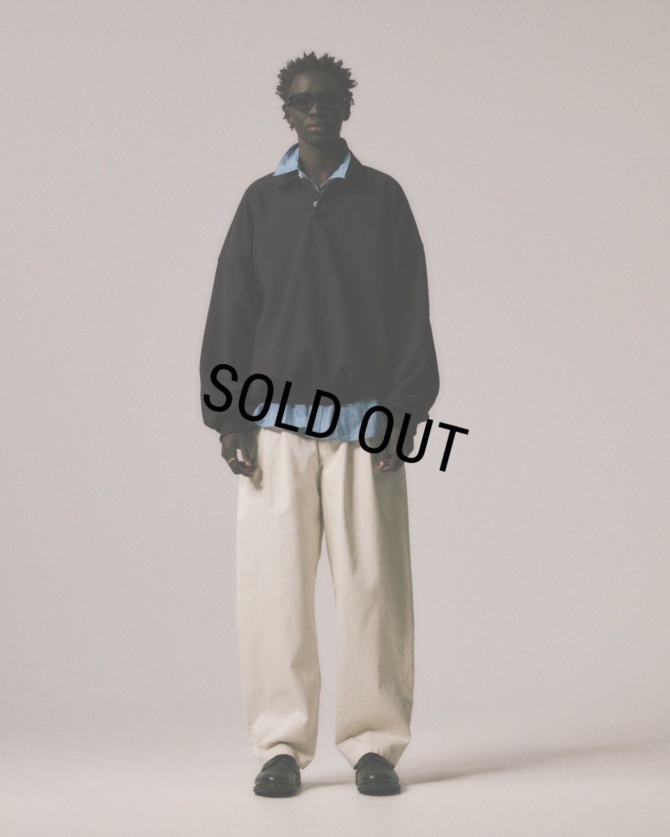 画像6: COOTIE PRODUCTIONS/Fleece Sweat Polo Shirt（Black）［フリースポロ-26春夏］ (6)