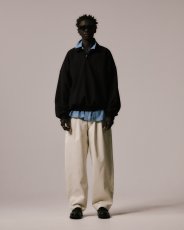 画像6: COOTIE PRODUCTIONS/Fleece Sweat Polo Shirt（Black）［フリースポロ-26春夏］ (6)