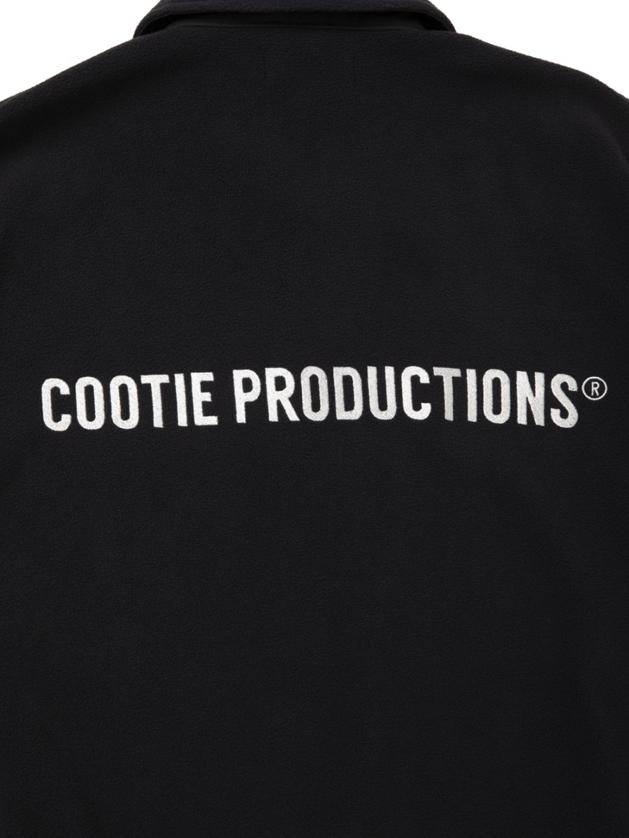画像4: COOTIE PRODUCTIONS/Fleece Sweat Polo Shirt（Black）［フリースポロ-26春夏］ (4)