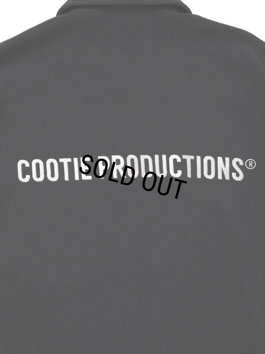 画像4: COOTIE PRODUCTIONS/Fleece Sweat Polo Shirt（Black）［フリースポロ-26春夏］ (4)