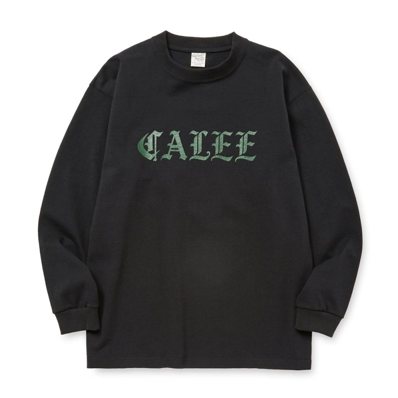 画像1: CALEE/O/E LOGO HEAVY WEIGHT L/S TEE（BLACK）［ヘビーウエイト長袖T-25秋冬］