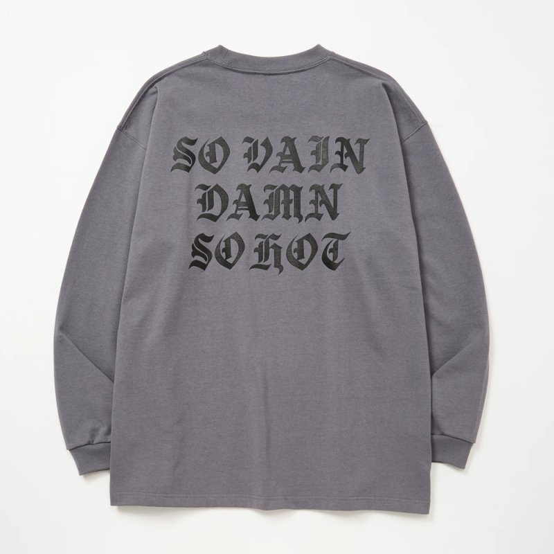 画像2: CALEE/O/E LOGO HEAVY WEIGHT L/S TEE（CHARCOAL）［ヘビーウエイト長袖T-25秋冬］