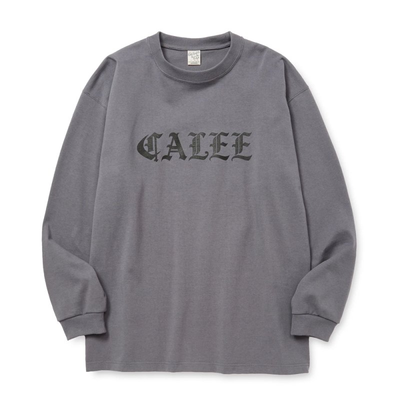 画像1: CALEE/O/E LOGO HEAVY WEIGHT L/S TEE（CHARCOAL）［ヘビーウエイト長袖T-25秋冬］