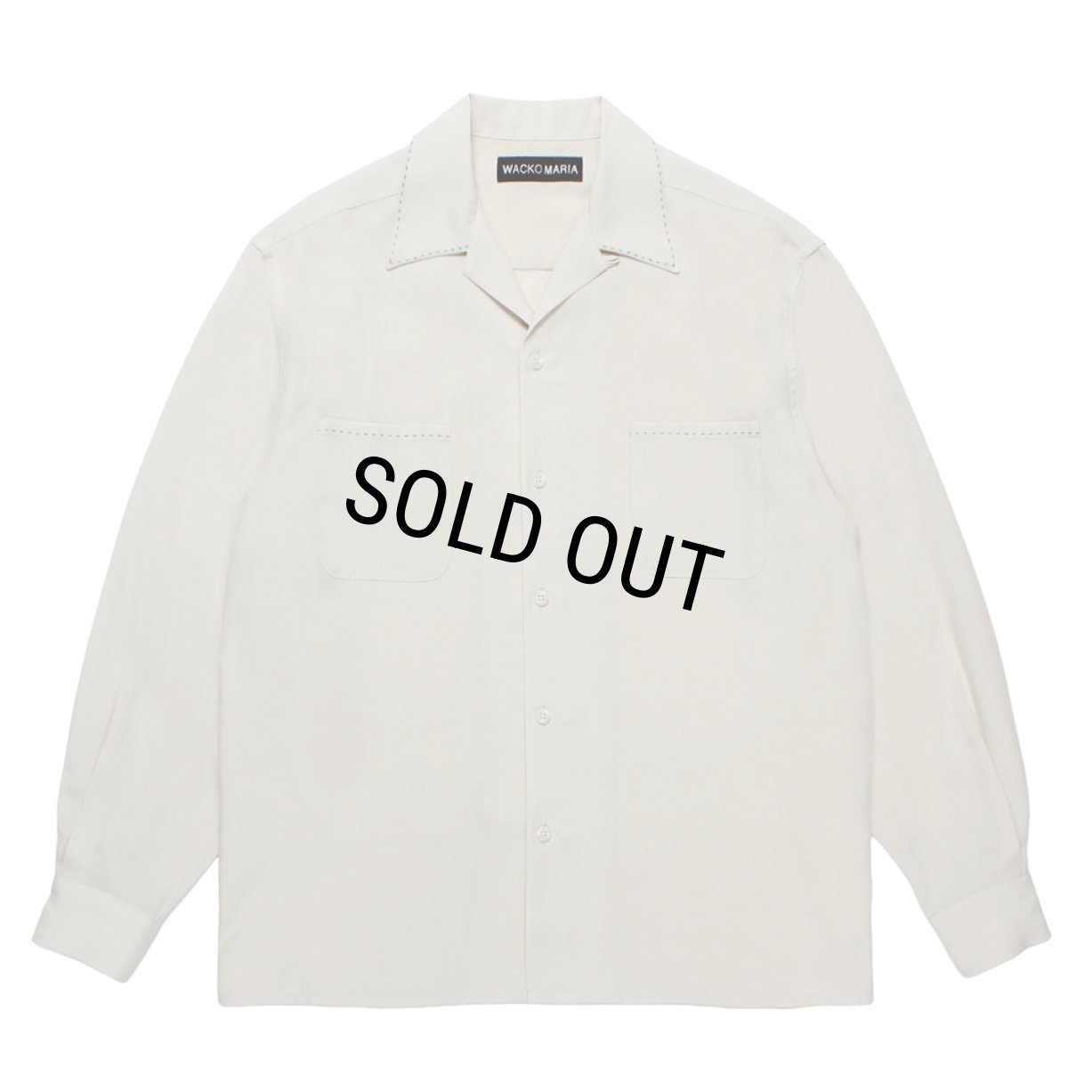 画像1: WACKO MARIA/50'S OPEN COLLAR SHIRT（IVORY）［ピンポイントステッチ50'Sオープンカラーシャツ-26春夏］ (1)
