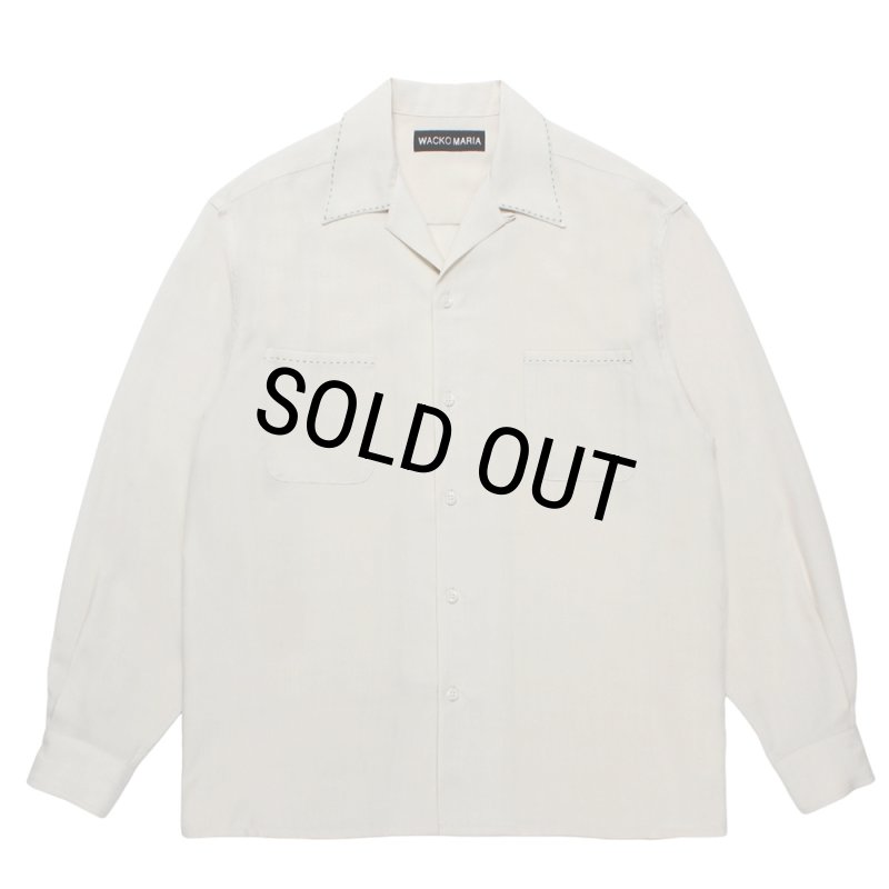 WACKO MARIA/50'S OPEN COLLAR SHIRT（IVORY）［ピンポイントステッチ