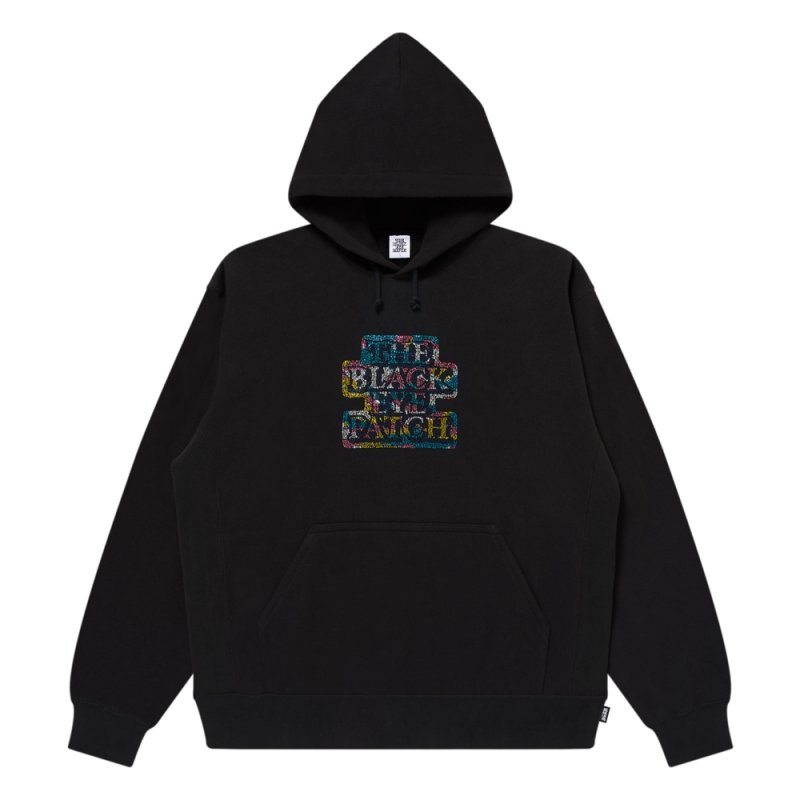 画像1: BlackEyePatch/CAMOUFLAGED RHINESTONED OG LABEL HOODIE(BLACK)