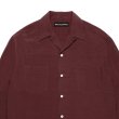 WACKO MARIA/50'S OPEN COLLAR SHIRT（BURGUNDY）［ピンポイント