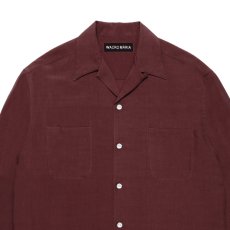 画像2: WACKO MARIA/50'S OPEN COLLAR SHIRT（BURGUNDY）［ピンポイントステッチ50'Sオープンカラーシャツ-26春夏］ (2)
