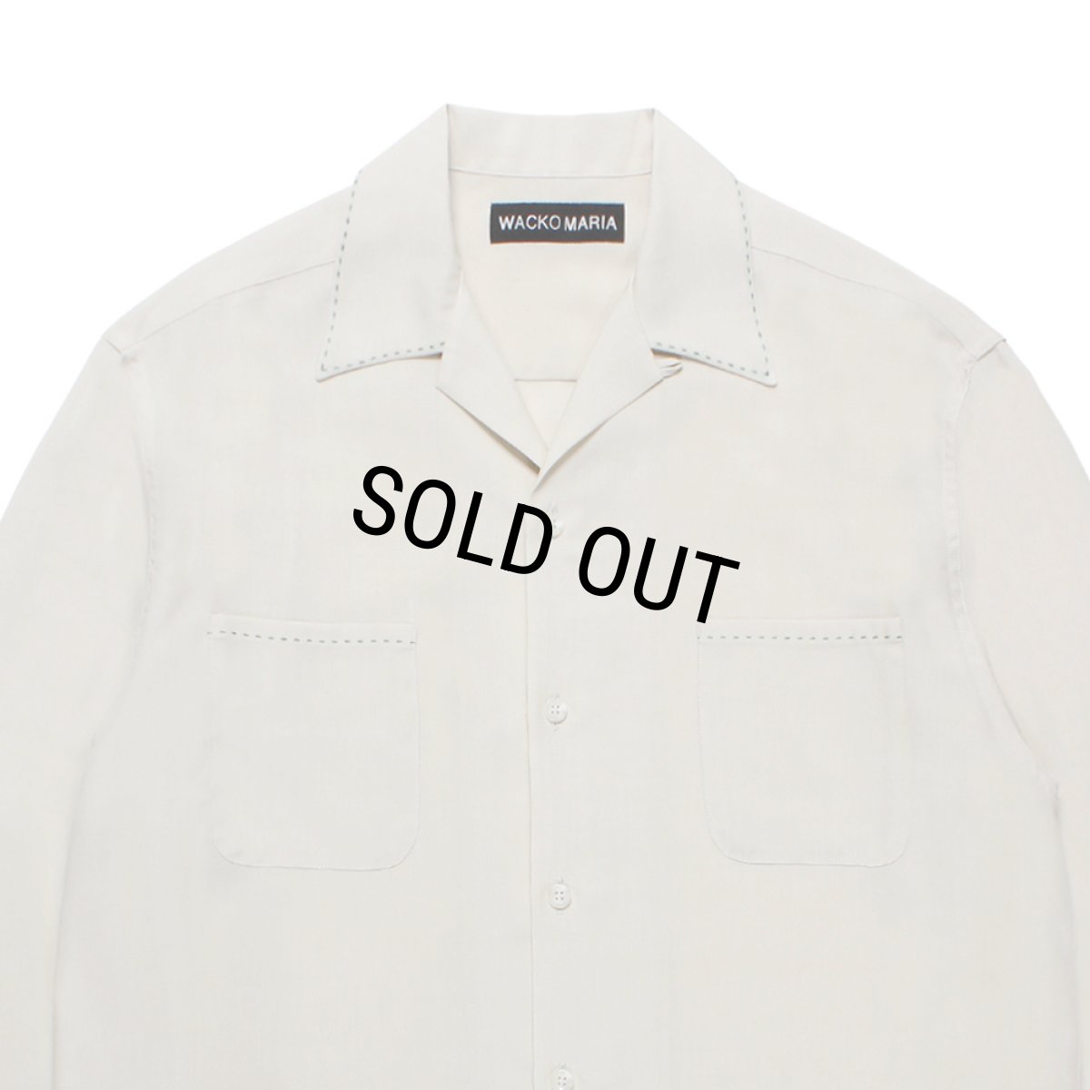 画像2: WACKO MARIA/50'S OPEN COLLAR SHIRT（IVORY）［ピンポイントステッチ50'Sオープンカラーシャツ-26春夏］ (2)