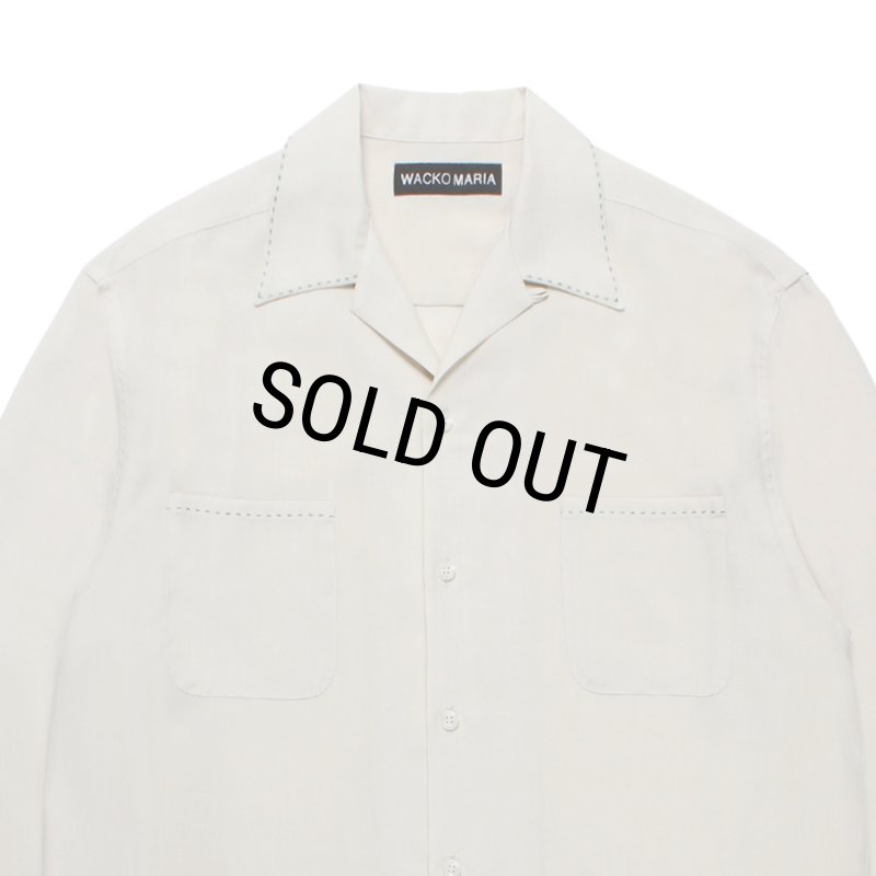 WACKO MARIA/50'S OPEN COLLAR SHIRT（IVORY）［ピンポイントステッチ