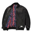 WACKO MARIA/LEATHER VARSITY JACKET（BLACK）［レザーヴァーシティJKT