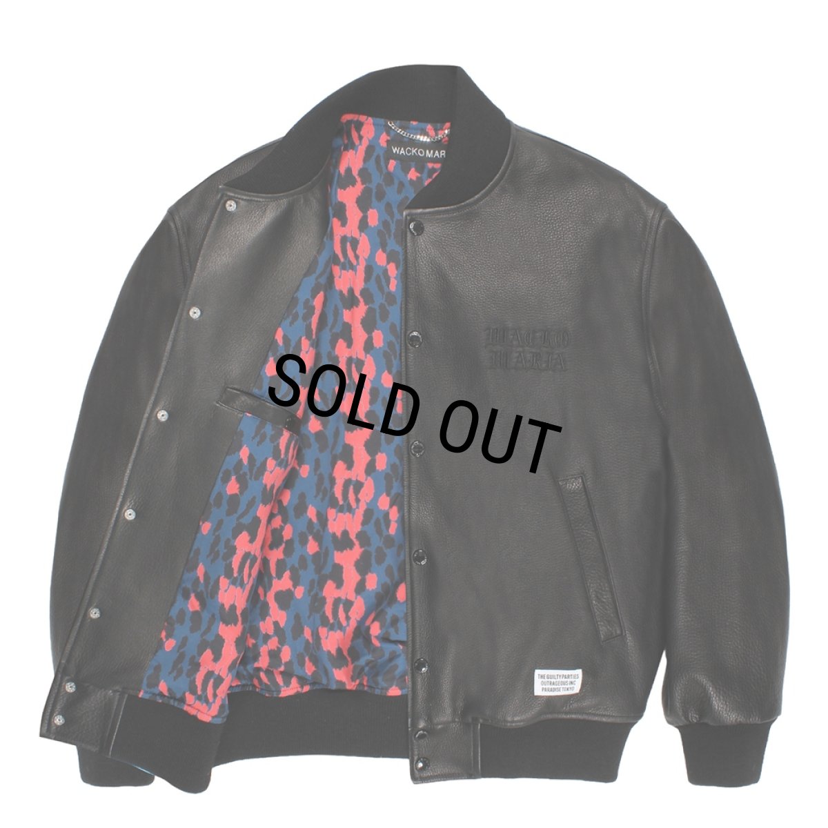 画像2: WACKO MARIA/LEATHER VARSITY JACKET（BLACK）［レザーヴァーシティJKT-26春夏］ (2)