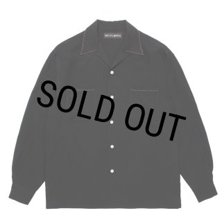 WACKO MARIA/50'S OPEN COLLAR SHIRT（BLACK）［ピンポイントステッチ