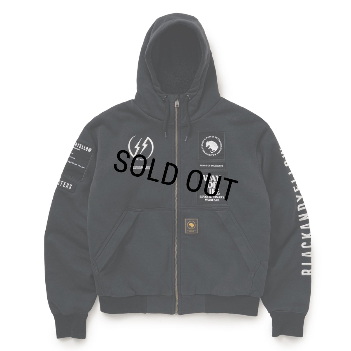 画像1: RATS/BOA HOODIE（BLACK）［ボアフーディー-26春夏］ (1)