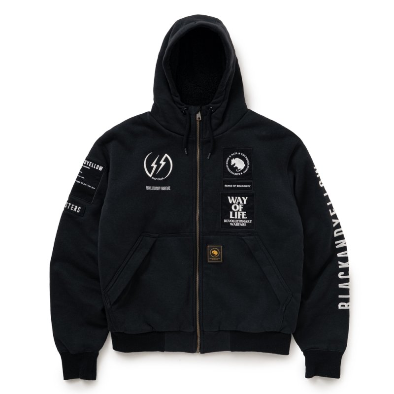 画像1: RATS/BOA HOODIE（BLACK）［ボアフーディー-26春夏］