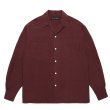 WACKO MARIA/50'S OPEN COLLAR SHIRT（BURGUNDY）［ピンポイント