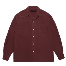 画像1: WACKO MARIA/50'S OPEN COLLAR SHIRT（BURGUNDY）［ピンポイントステッチ50'Sオープンカラーシャツ-26春夏］ (1)