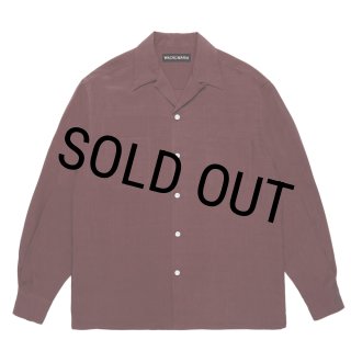 WACKO MARIA/50'S OPEN COLLAR SHIRT（BURGUNDY）［ピンポイント