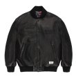WACKO MARIA/LEATHER VARSITY JACKET（BLACK）［レザーヴァーシティJKT