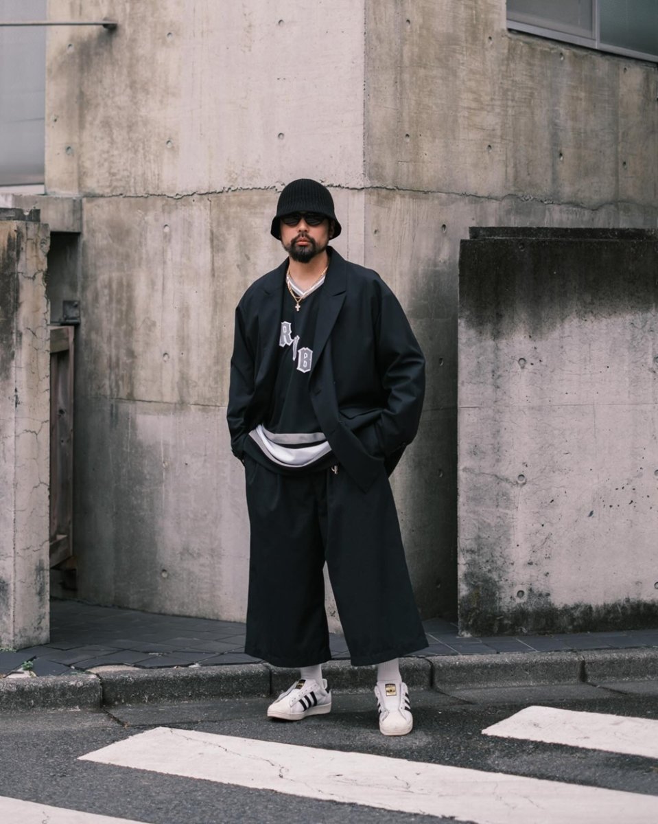 画像4: COOTIE PRODUCTIONS/T/W Saxony Double Breasted Jacket（Black）［ダブルブレステッドJKT-25秋冬］ (4)