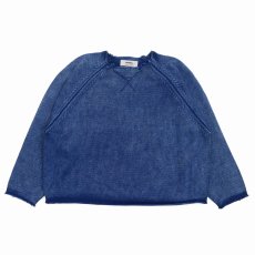 画像1: DAIRIKU/Vintage Washed Pullover Knit Sweater（Indigo）［ヴィンテージウォッシュドニットセーター-26春夏］ (1)