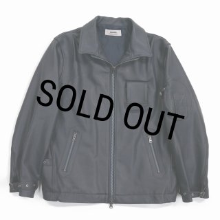 30%OFF】DAIRIKU/MIllitary Leather Flight Jacket（Navy/Black