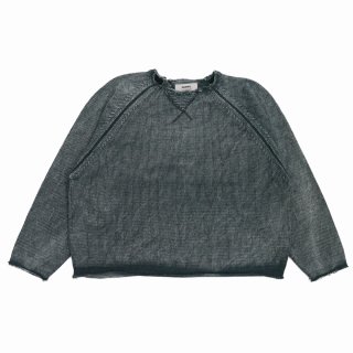 DAIRIKU/Vintage Washed Pullover Knit Sweater（Black