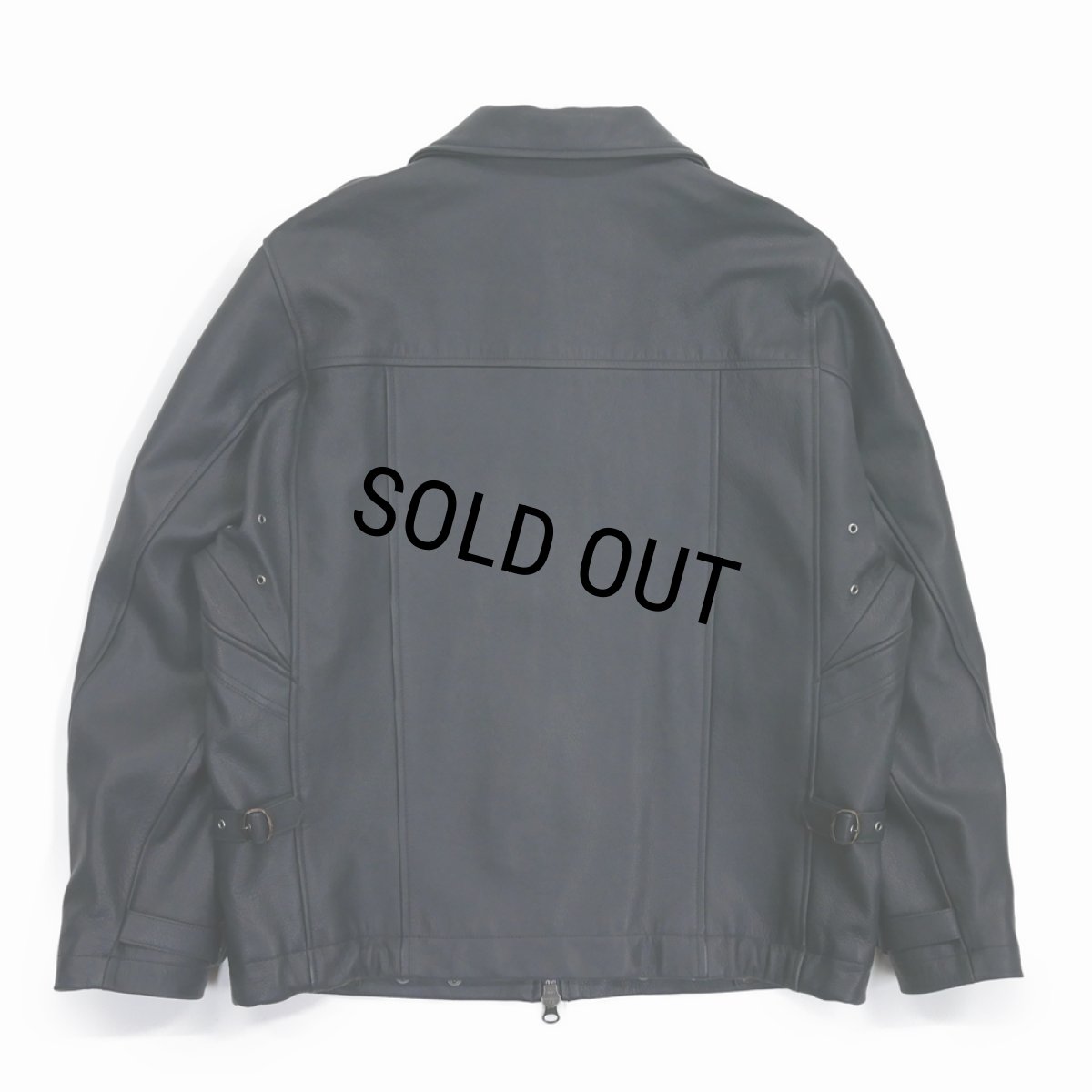 画像2: 【30%OFF】DAIRIKU/MIllitary Leather Flight Jacket（Navy/Black）［ミリタリーレザーフライトJKT-26春夏］ (2)