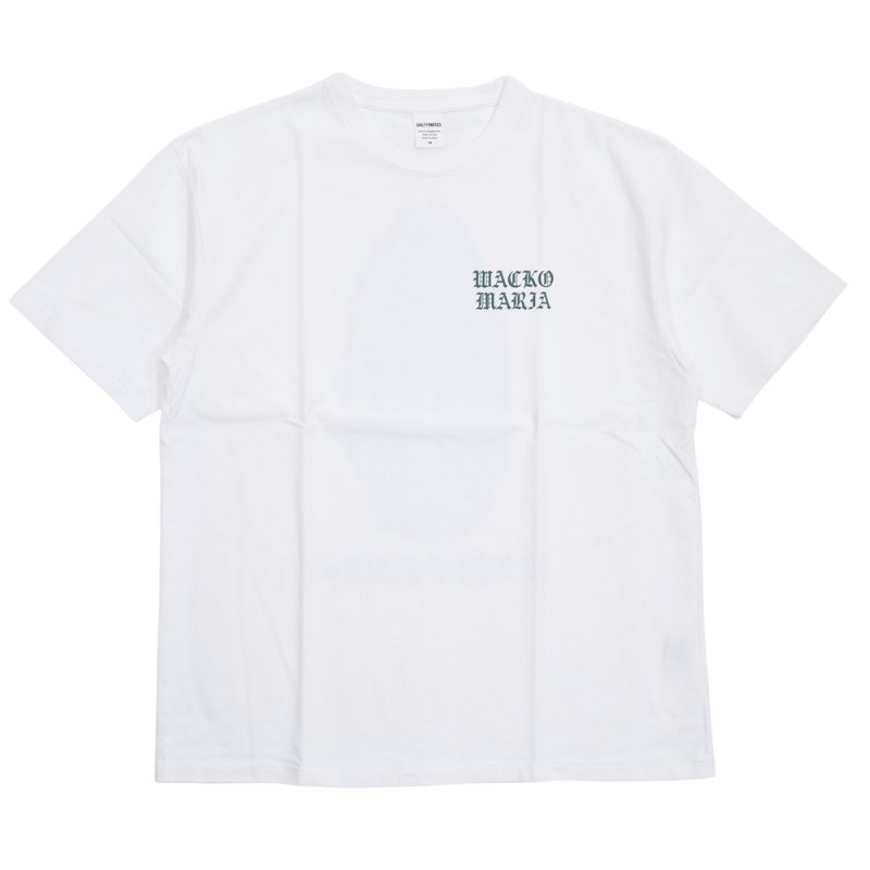 画像1: WACKO MARIA/WASHED HEAVY WEIGHT T-SHIRT（WHITE）［プリントT-26春夏］