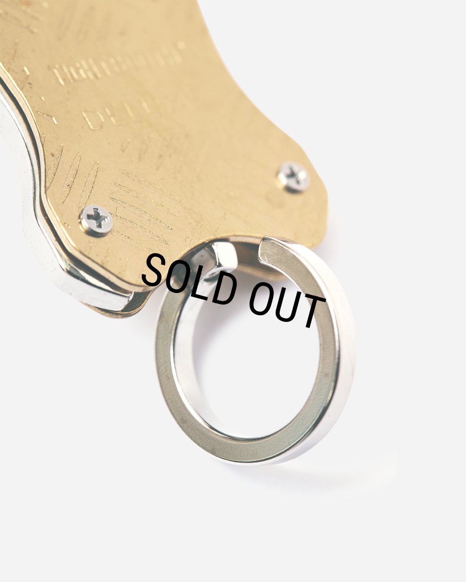 画像5: 【30%OFF】TIGHTBOOTH/CHECKER PLATE CARABINER（×DELUXE）（Brass）［チェッカープレートカラビナ-25冬］ (5)