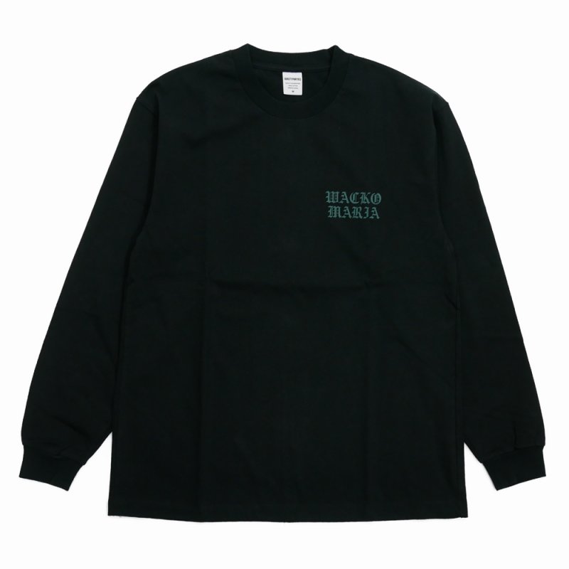 画像1: WACKO MARIA/WASHED HEAVY WEIGHT LONG SLEEVE T-SHIRT（BLACK）［プリント長袖T-26春夏］
