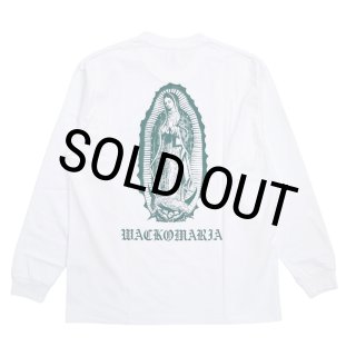 WACKO MARIA/WASHED HEAVY WEIGHT LONG SLEEVE T-SHIRT（WHITE