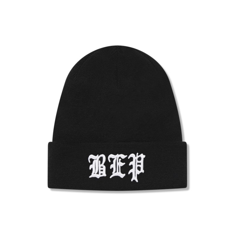画像1: BlackEyePatch/3 LETTER OE BEANIE（BLACK）