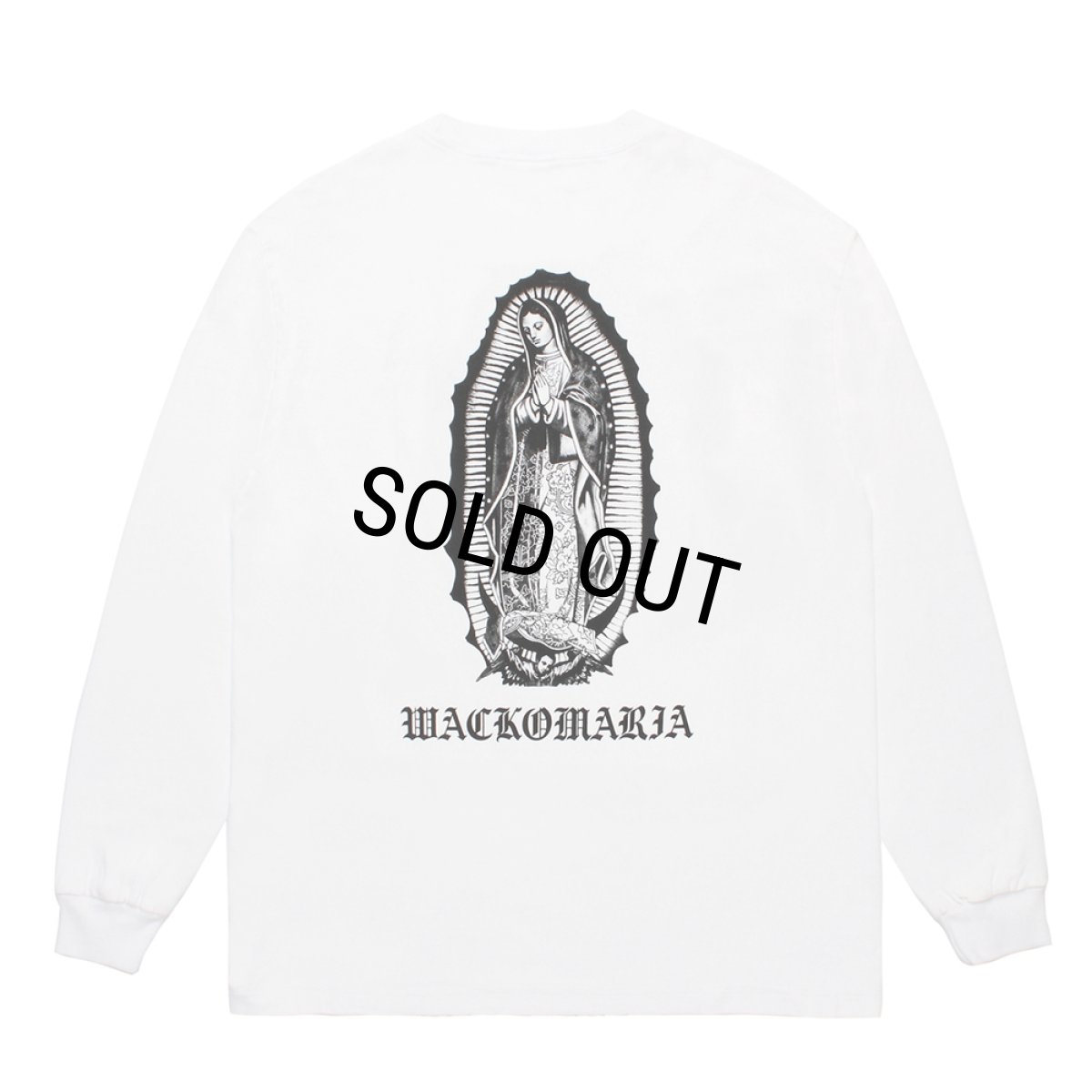 画像1: WACKO MARIA/WASHED HEAVY WEIGHT LONG SLEEVE T-SHIRT（WHITE）［プリント長袖T-26春夏］ (1)
