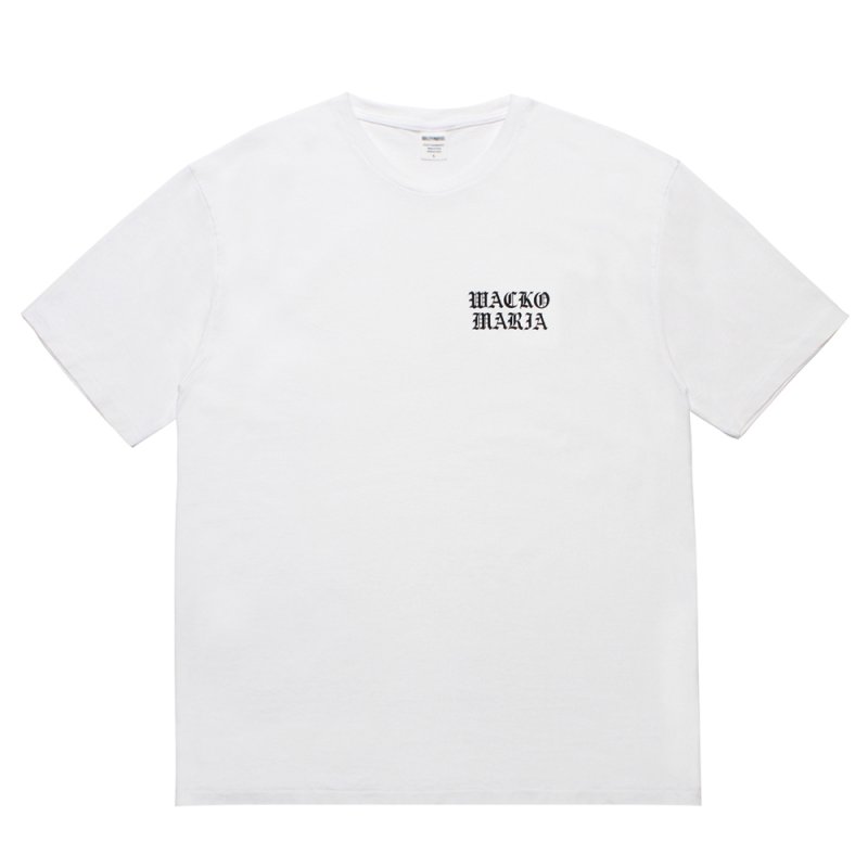 画像1: WACKO MARIA/WASHED HEAVY WEIGHT T-SHIRT（WHITE）［プリントT-26春夏］