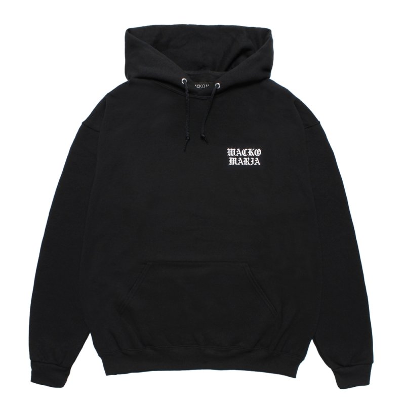 画像1: WACKO MARIA/HOODED SWEAT SHIRT（BLACK）［プルオーバーパーカー-26春夏］