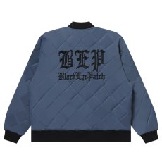 画像1: BlackEyePatch/3 LETTER OE QUILTED JACKET（GRAY） (1)