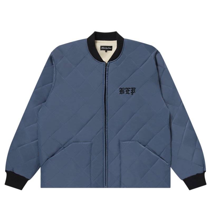 画像1: BlackEyePatch/3 LETTER OE QUILTED JACKET（GRAY）