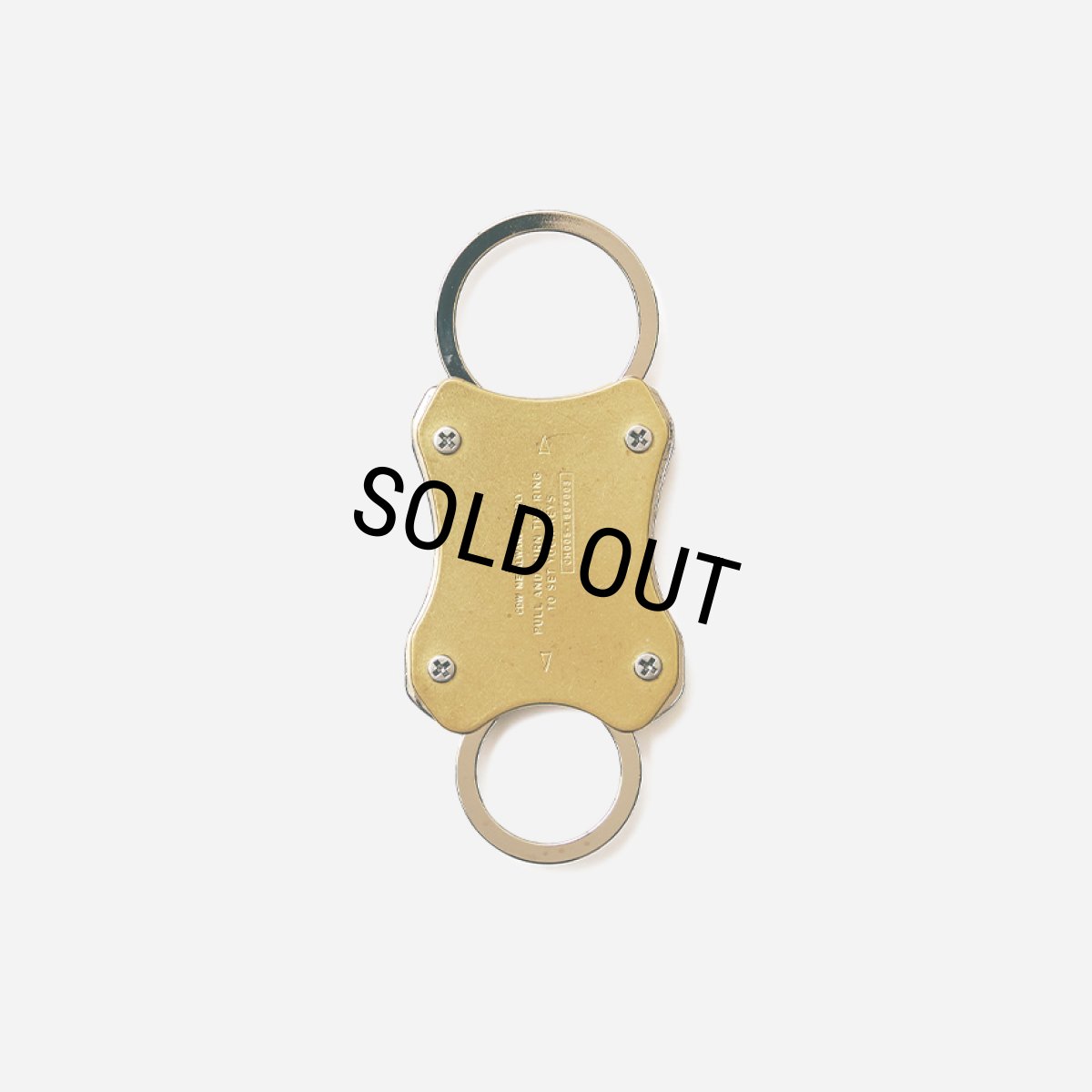 画像2: 【30%OFF】TIGHTBOOTH/CHECKER PLATE CARABINER（×DELUXE）（Brass）［チェッカープレートカラビナ-25冬］ (2)